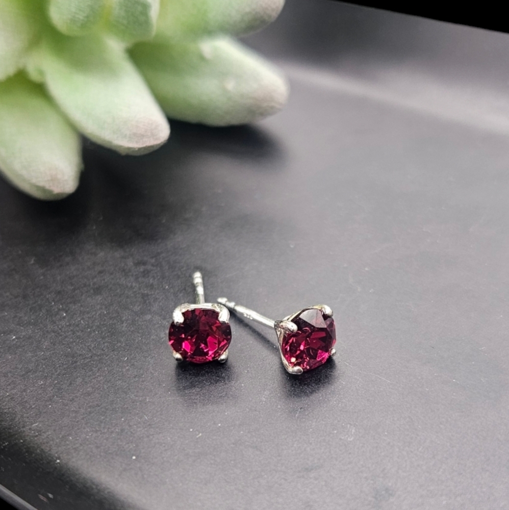 Swarovski Ruby Crystal Earrings